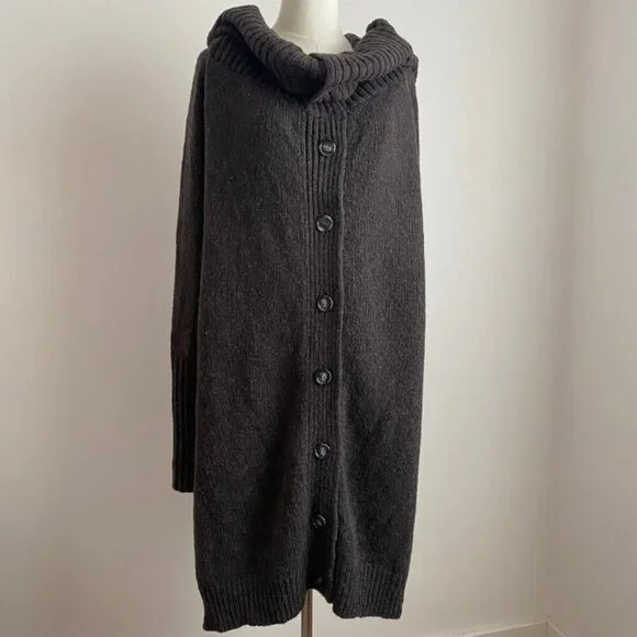 NWT BCBG MaxAzria Sweater Cardigan Coat Long Line Wool Alpaca Blend Size M/L - Picture 3 of 15